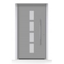 Portone di entrata THERMOSAFE Grigio alluminio RAL 9007 struttura fine opaca