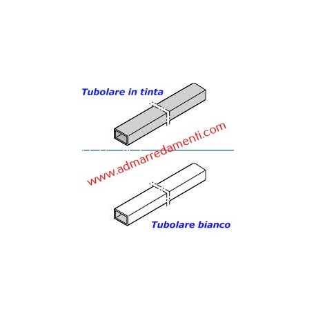 Spalletta Tubolare Bianco Ral 9016 da 150 x 50 x 2mm fino a H-3000