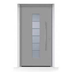 Porta d'ingresso ThermoCarbon (2020) ral 9007 alluminio grigiastro struttura fine opaca Hormann