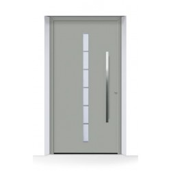 Porta d'ingresso ThermoCarbon (2020) ral 7030 grigio pietra struttura fine opaca Hormann