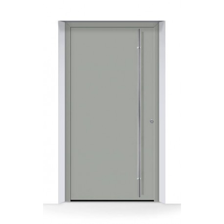 Motivo 860 Porta d'ingresso ThermoCarbon ral 7030 grigio pietra struttura fine opaca  Hormann
