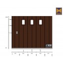 Portone sezionale Laterale 180° HST42 da garage Greca M, DARK OAK  L-2694 H-2095
