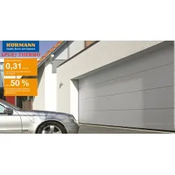 Portone sezionale LPU67 Thermo Hörmann Bianco ral 9016 L-5000 x H-2125-greca a L- Motore Supramatic+2 Telecomandi 5 tasti