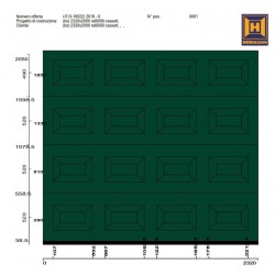 Portone sezionale da garage Hörmann LPU42  2320x2050  RAL 6005 A CASSETTONI S