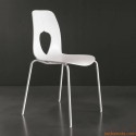 Sedie sedia modello HOLE bianca (T7207) impilabile Tonin Casa