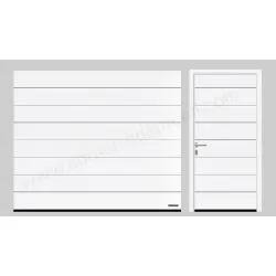 Porta laterale pedonale Garage - NT60 greca M Woodgrain