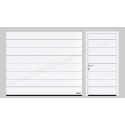 Porta laterale pedonale Garage - NT60 greca M Woodgrain