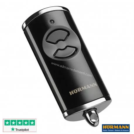 Telecomando HSE 2 BS 868 Nero opaco cappucci cromati Hormann 436754