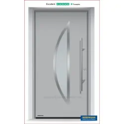 Portoncino ingresso THERMO65 ral 9006 alluminio brillante