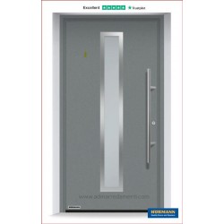 Portoncino ingresso THERMO65 colore CH907 grigio alluminio Hormann