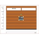 Portone da garage LPU42 su misura L-2500 H-1890 c/finestre  Greca M DECOGRAIN GOLDEN OAK