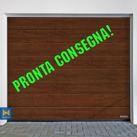 Portone PRONTA CONSEGNA  L-3000-2500 sezionale garage Hörmann TINTA LEGNO DARK OAK