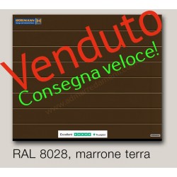Portone PRONTA CONSEGNA L-2750 H-2250 sezionale garage Hormann  Marrone Terra ral 8028