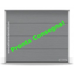 Portone sezionale L-2750 H-2250 Hörmann Renomatic SLATEGRAIN goffrato RAL 9007 grigio alluminio