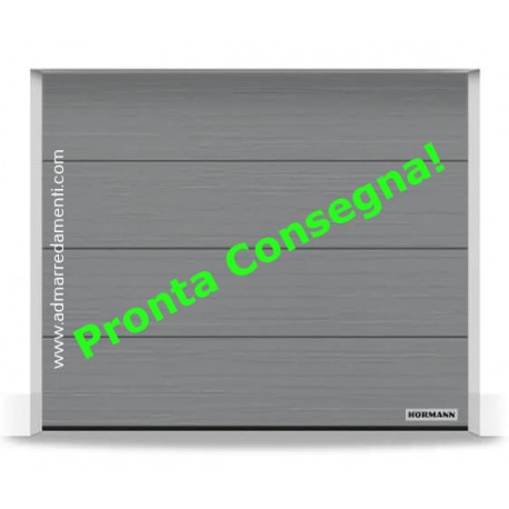 Portone sezionale Finitura Slategrain ral-9007 Grigio alluminio