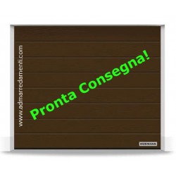 Portone L-3000 H-2125  Marrone Terra ral 8028 woodgrain greca M  Renomatic Hormann