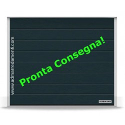 Portone sezionale L-2500 H-2500 FINITURA WOODGRAIN RAL 7016 grigio antracite greca M Renomatic Hormann