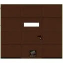Portone da garage LPU42 su misura 2600 X 2250 Grecatura L,con porta e  finestratura MOD.LPU42