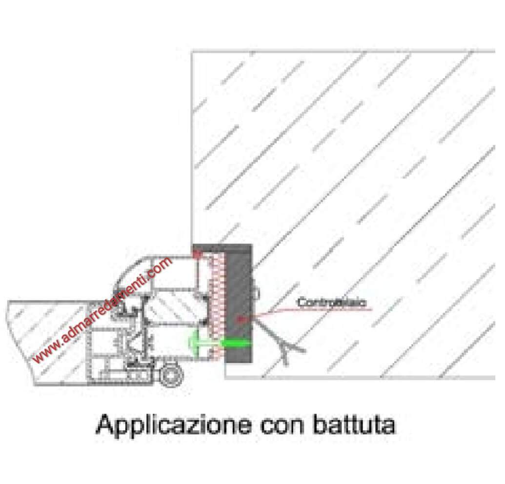 Controtelaio con battuta